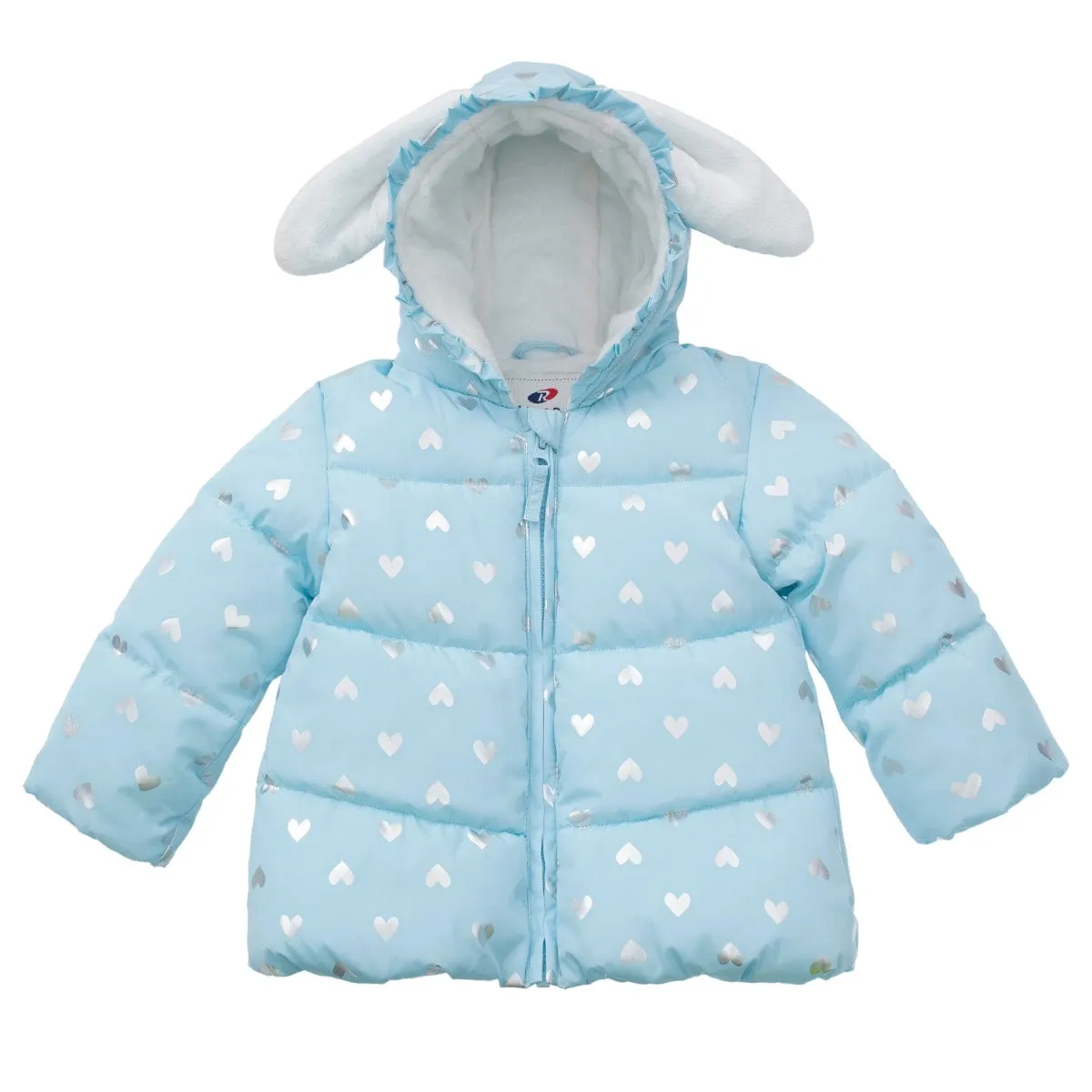 Infant Girls' Soft Fur Hooded Puffer Jacket