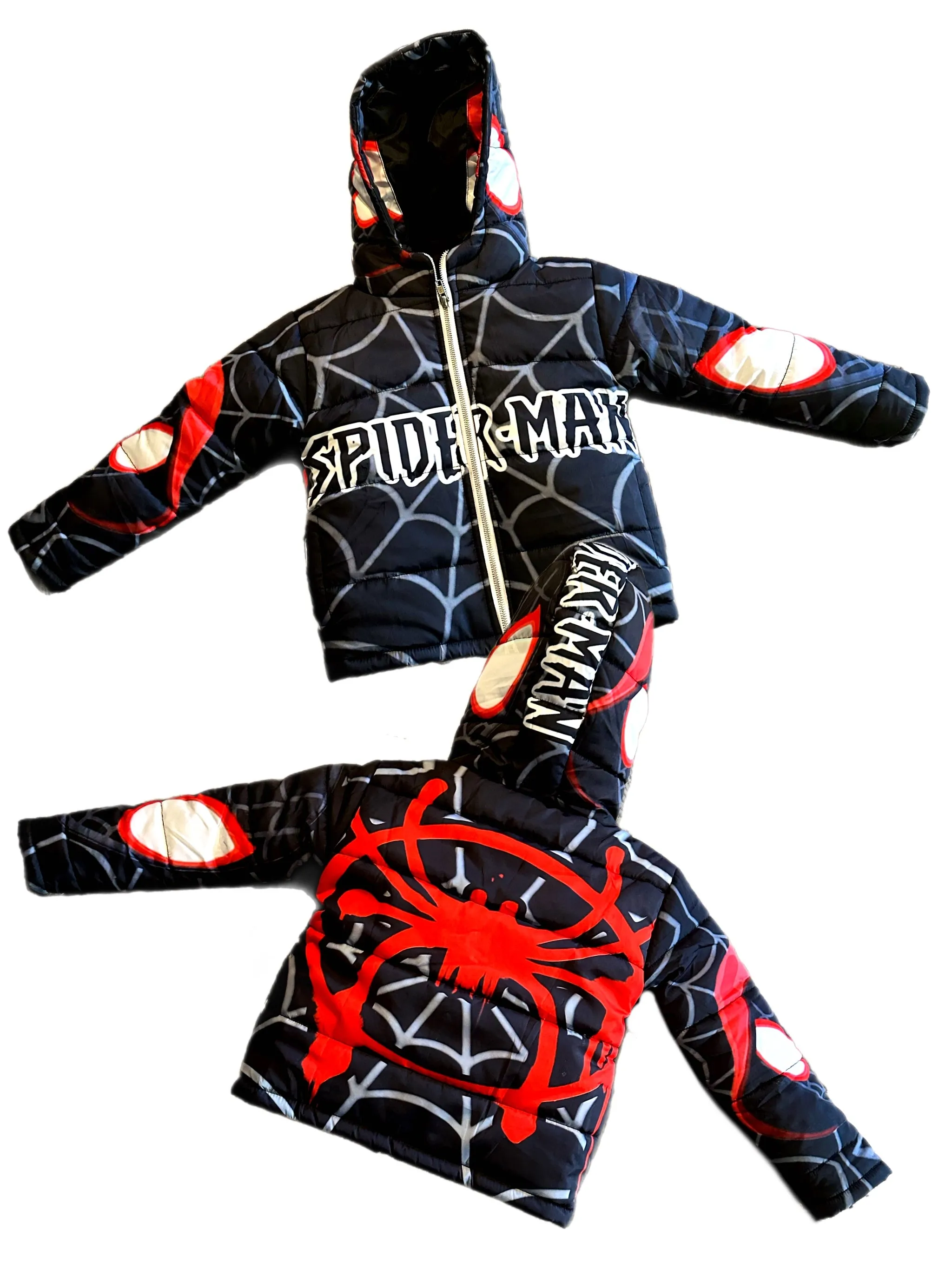 Kids Miles Spiderman Web Puffer