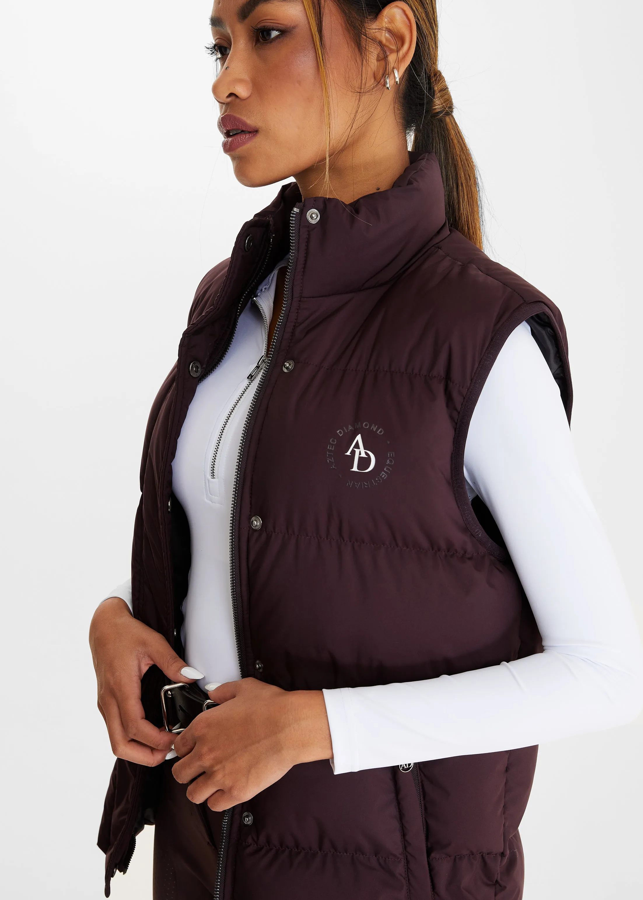 Maroon Puffer Gilet