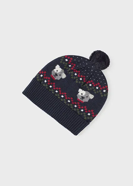 Mayoral Baby Boys Navy Knit Hat & Scarf Set