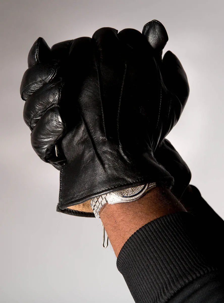 Men's Black Lamb Leather Gloves