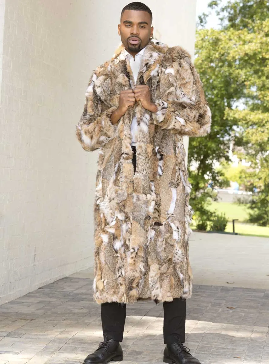 Men's Lynx Bobcat Fur Coat