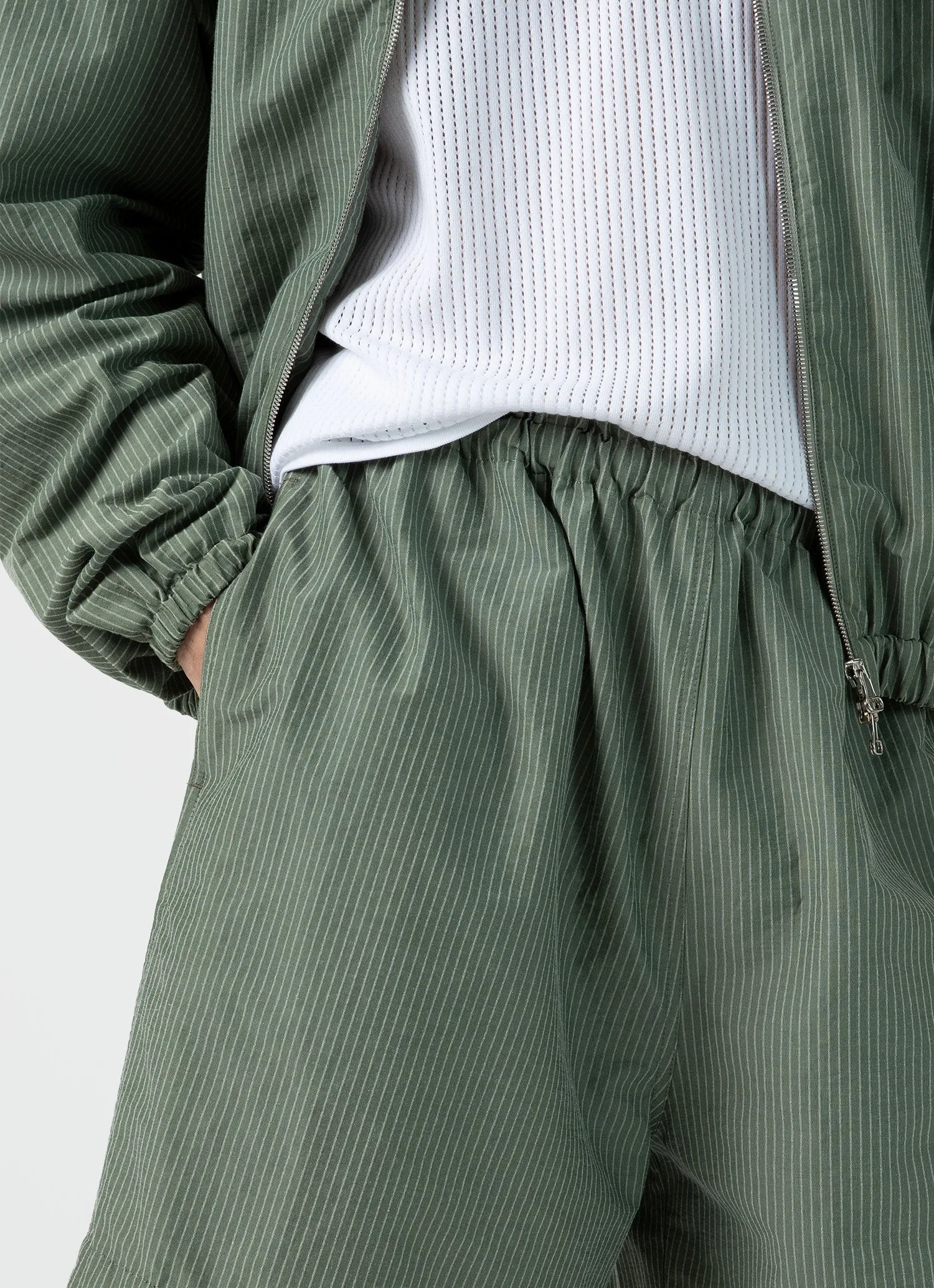 Men's Sunspel x Nigel Cabourn Ripstop Army Short in Army Green