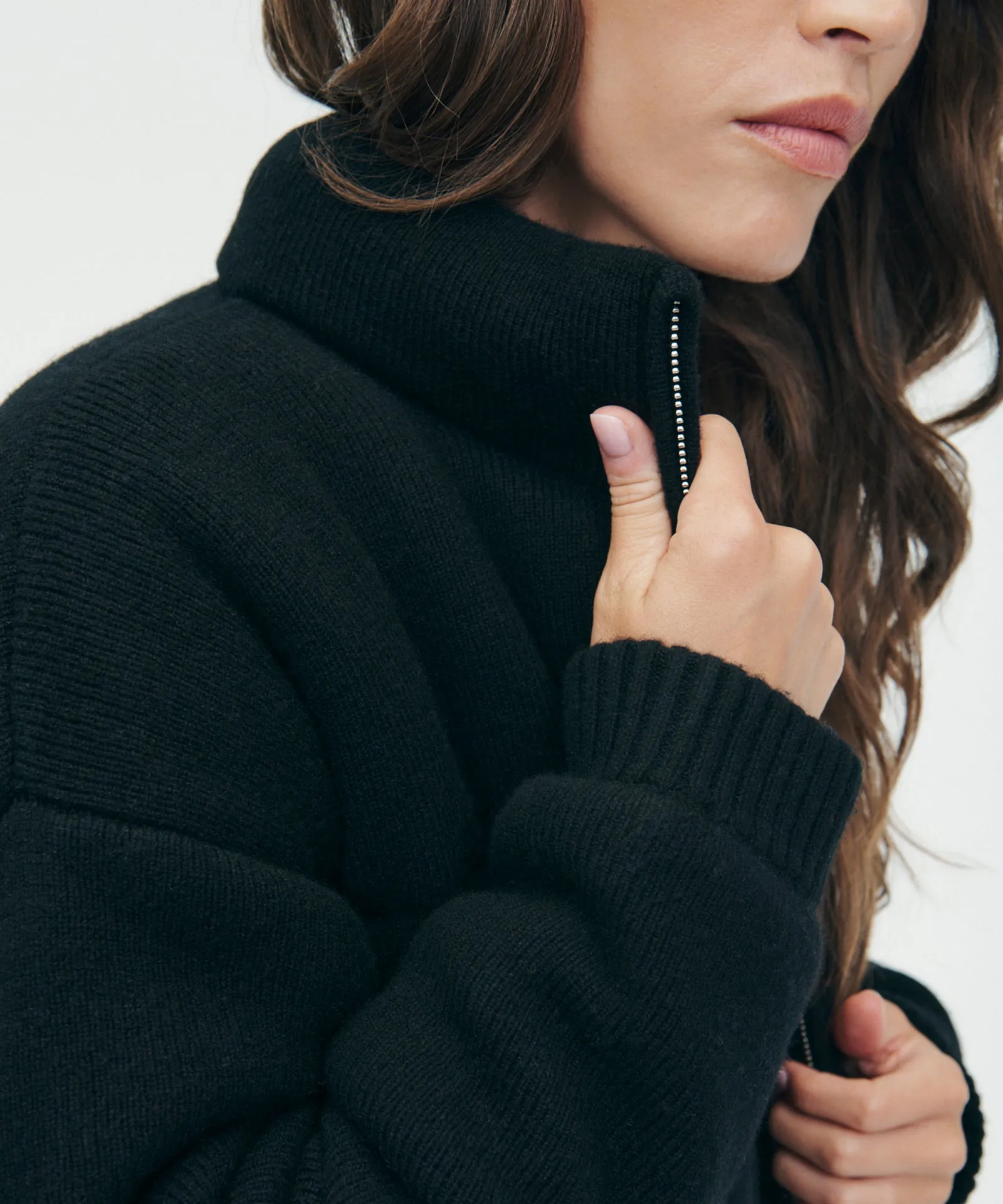 Merino Cashmere Long Puffer Coat