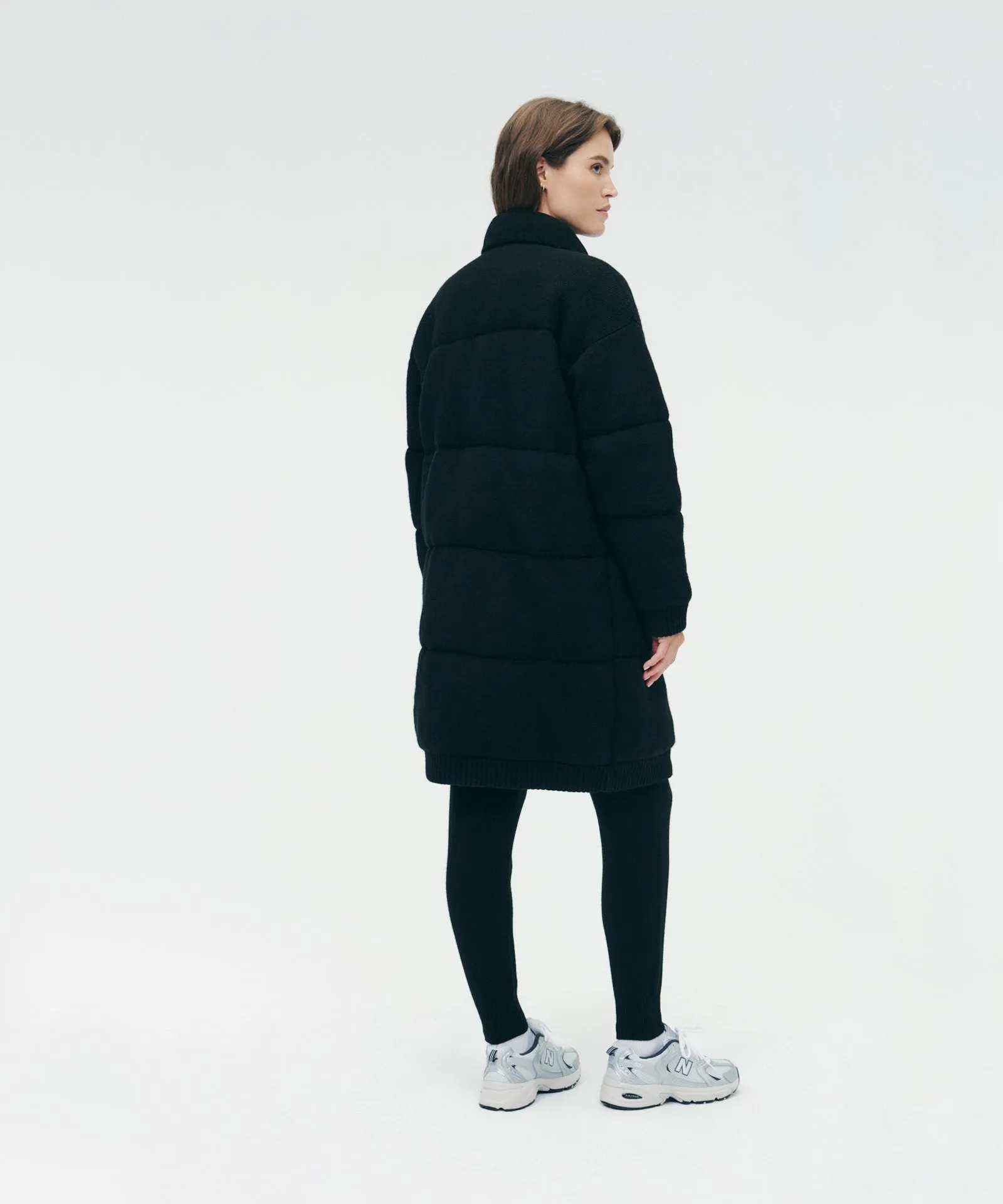 Merino Cashmere Long Puffer Coat