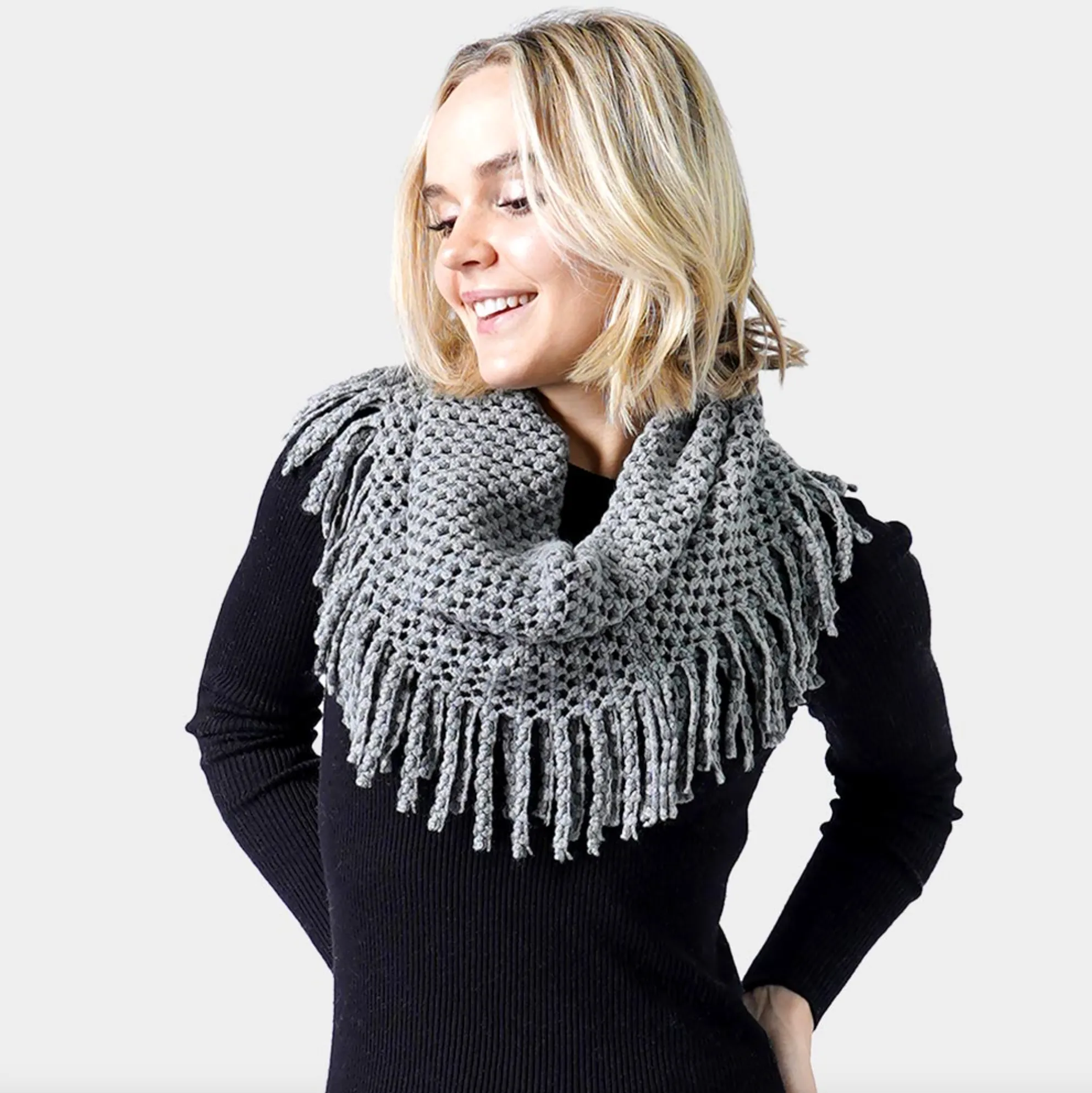 Mini Tube Fringe Scarf (5 colors)