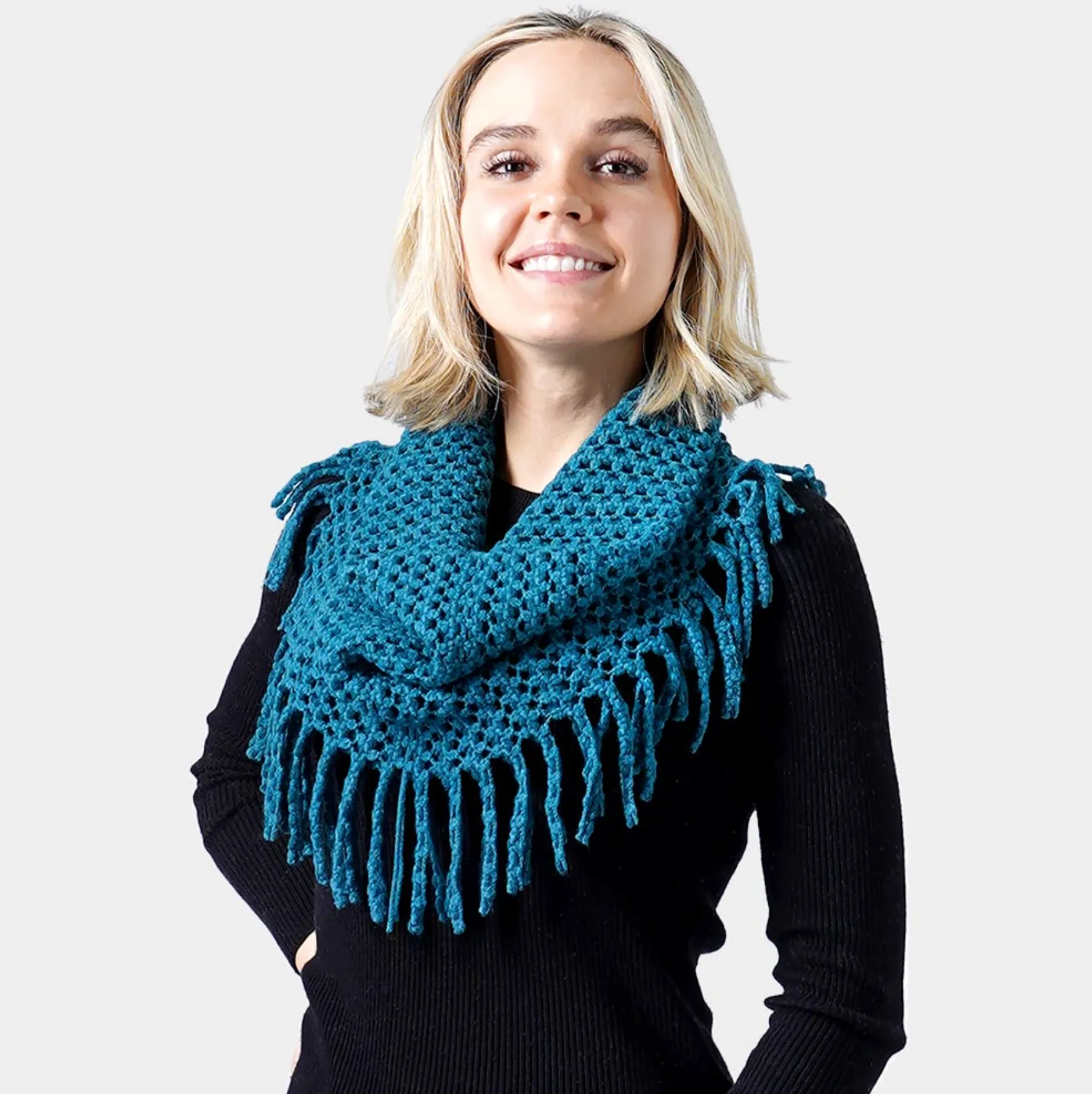 Mini Tube Fringe Scarf (5 colors)