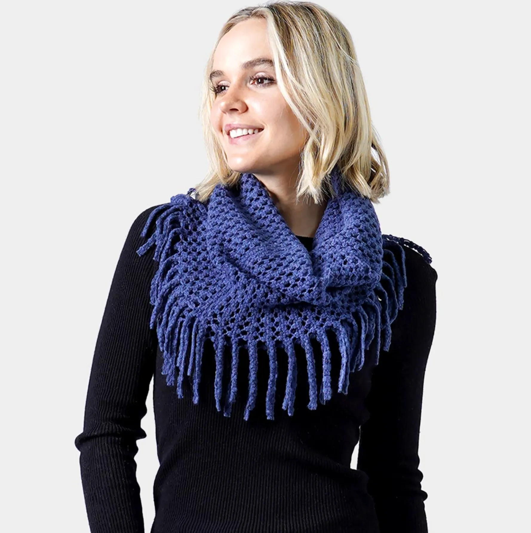 Mini Tube Fringe Scarf (5 colors)