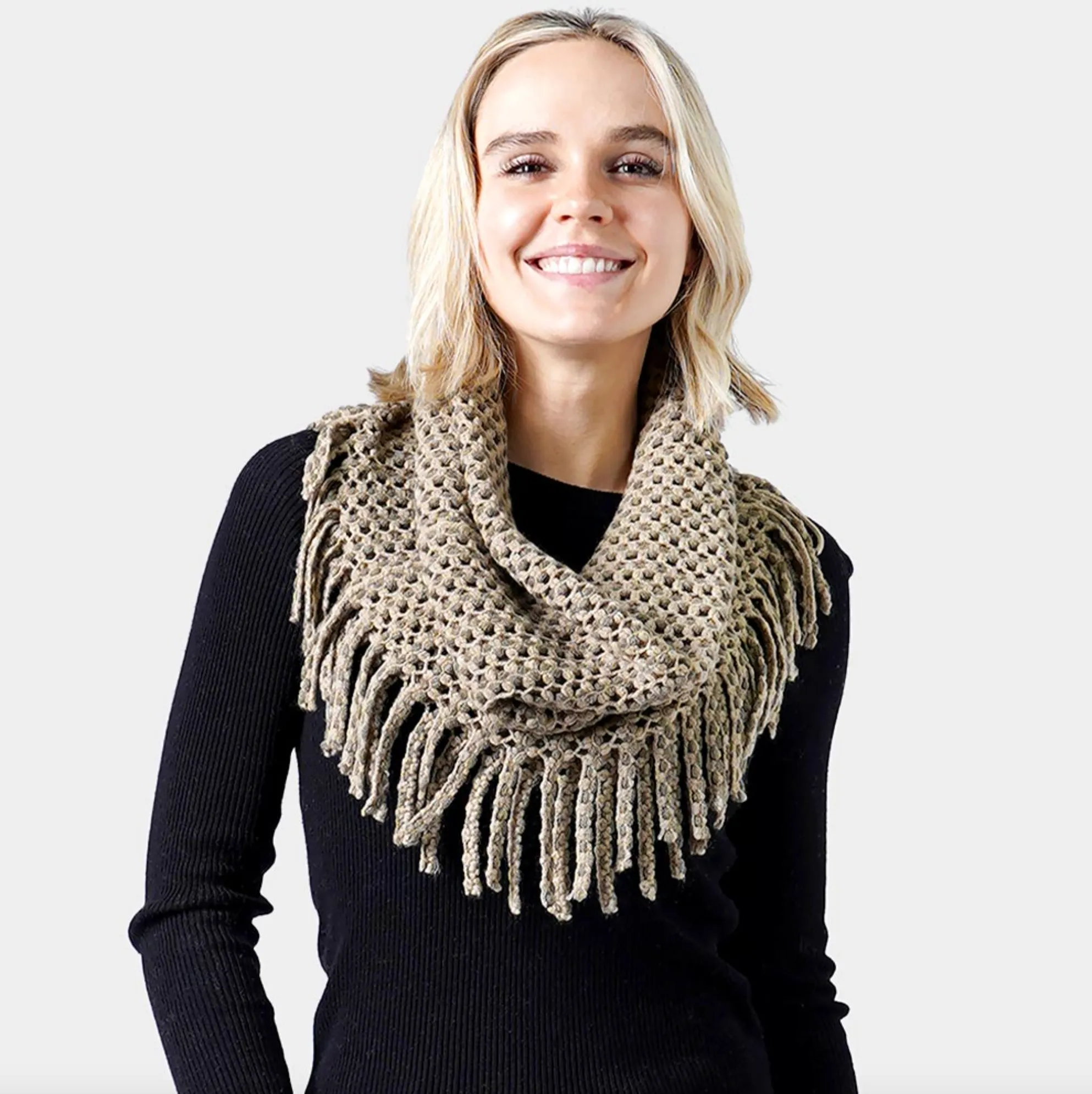 Mini Tube Fringe Scarf (5 colors)