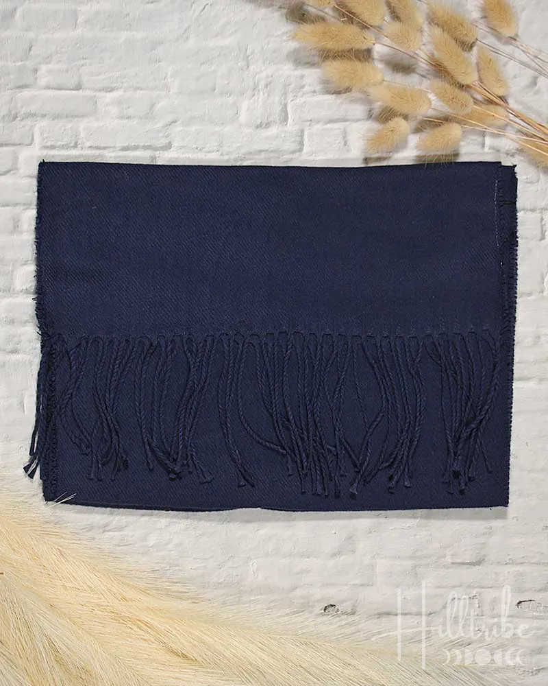 Navy Plush Pashmina