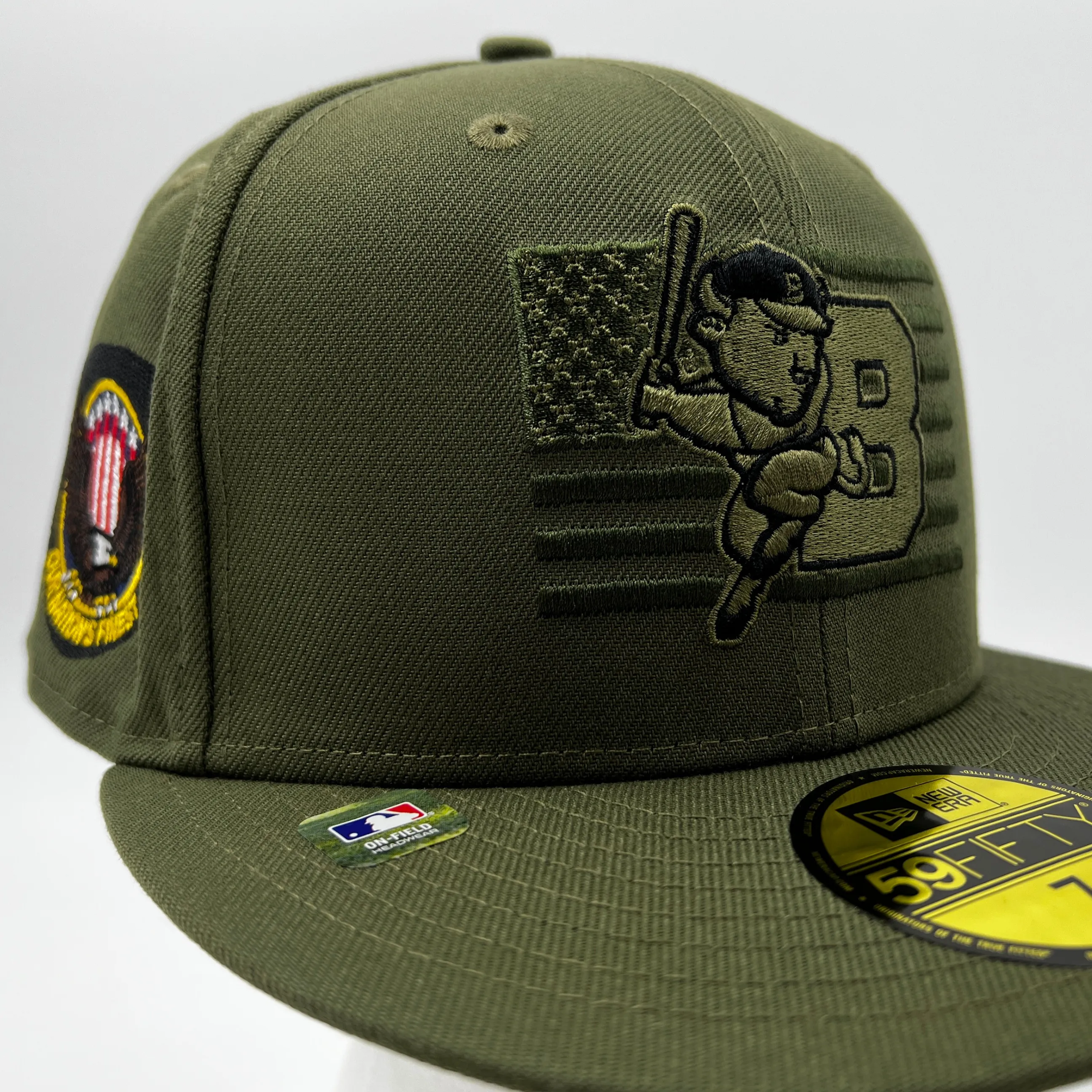 New Era Bisons Armed Forces Military Green Fitted Hat