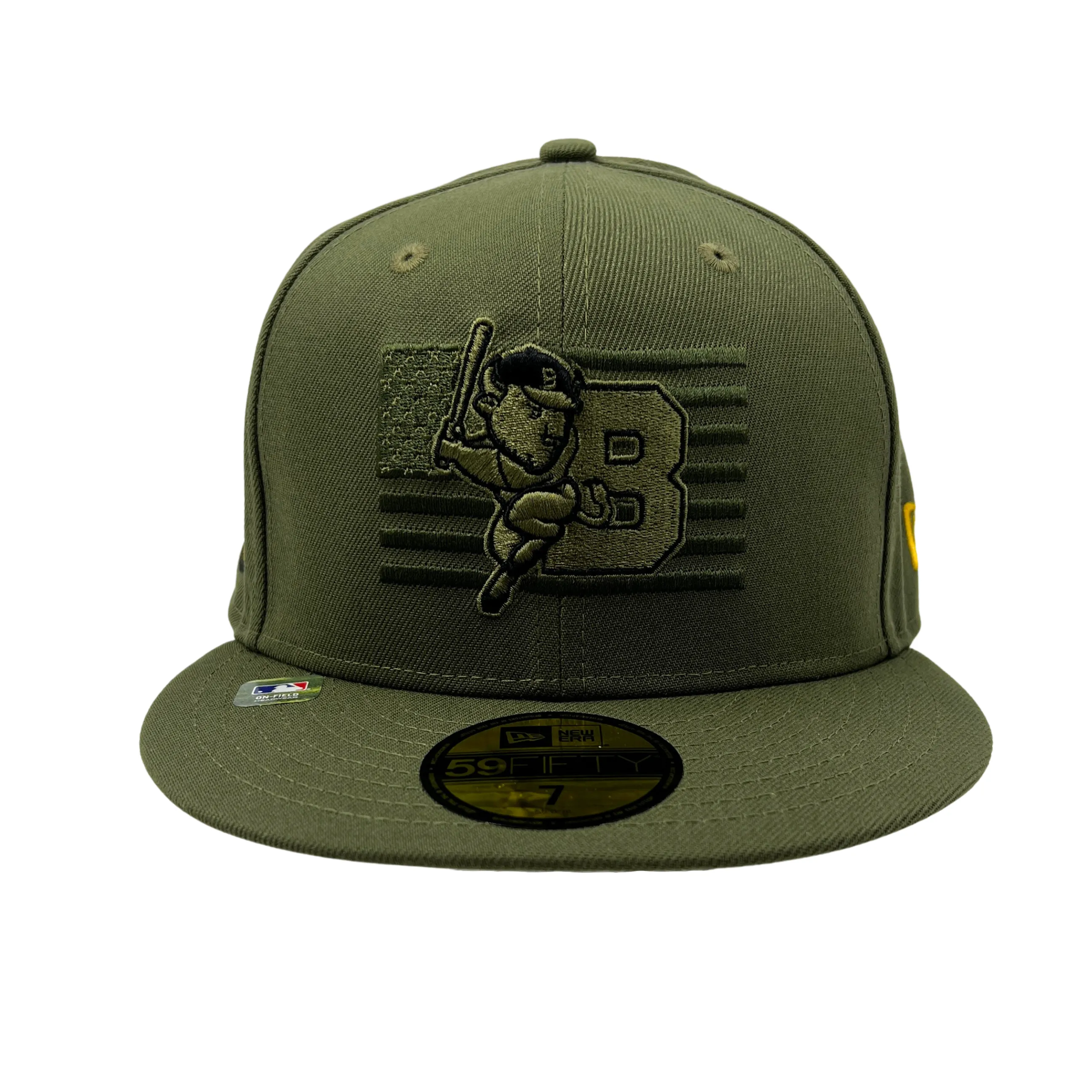 New Era Bisons Armed Forces Military Green Fitted Hat