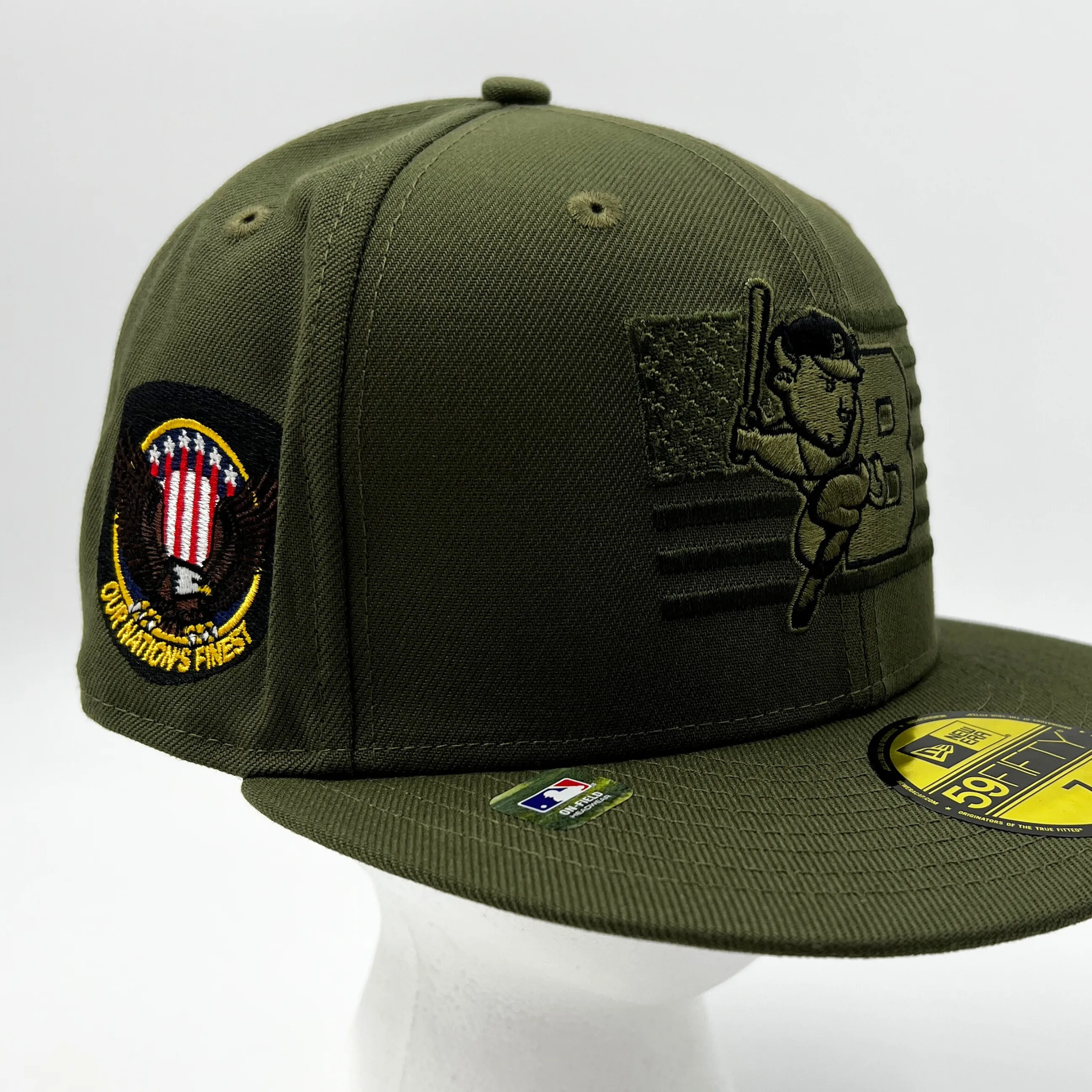 New Era Bisons Armed Forces Military Green Fitted Hat