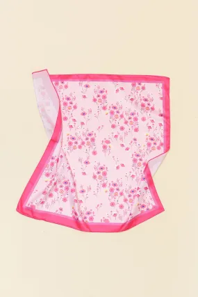 Petite Flower Print Silk Bandana