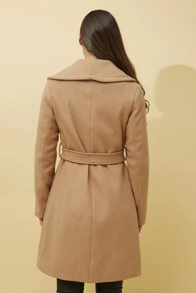 Phoebe Wrap Coat Camel