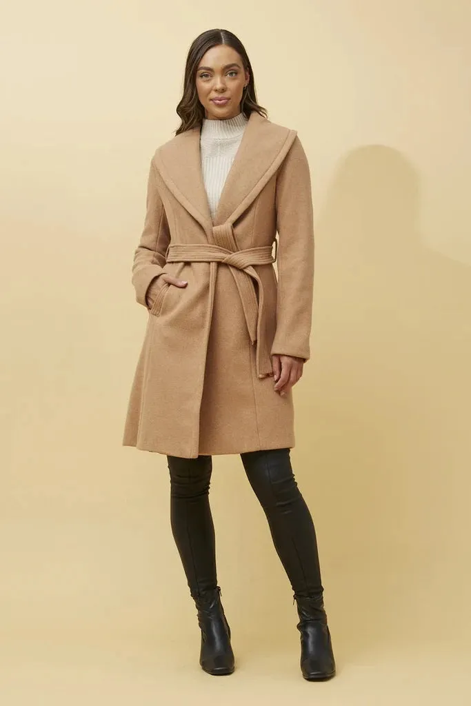 Phoebe Wrap Coat Camel