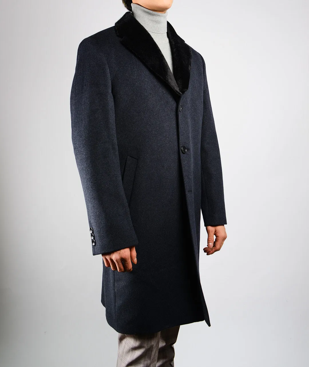 Preston Faux Fur Collar 3/4 Car Coat