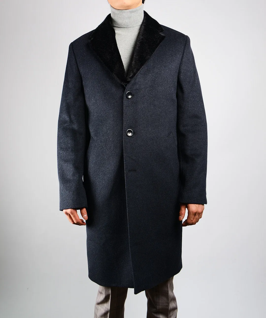 Preston Faux Fur Collar 3/4 Car Coat