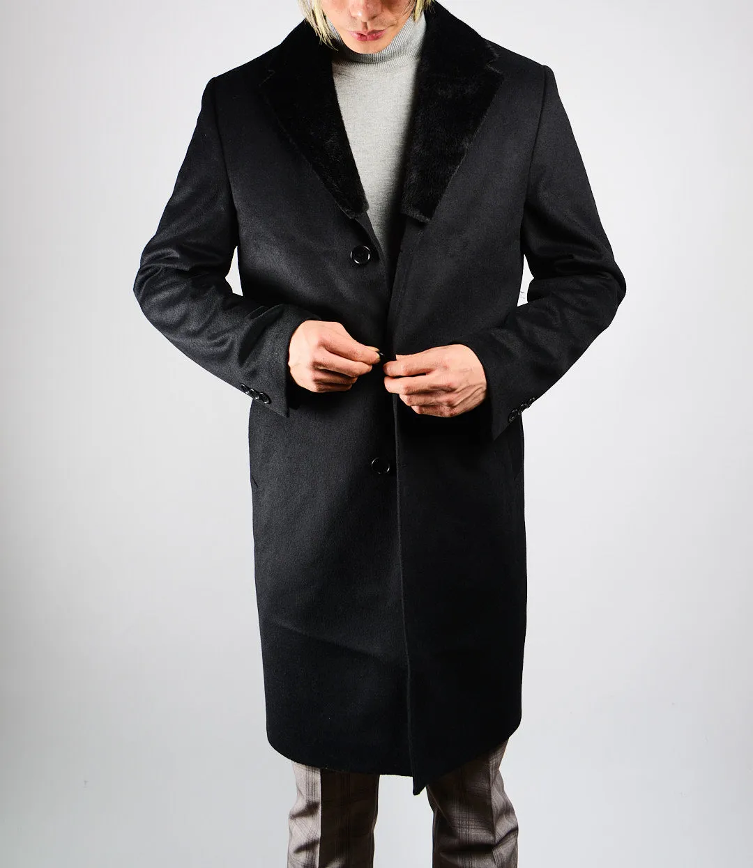 Preston Faux Fur Collar 3/4 Car Coat