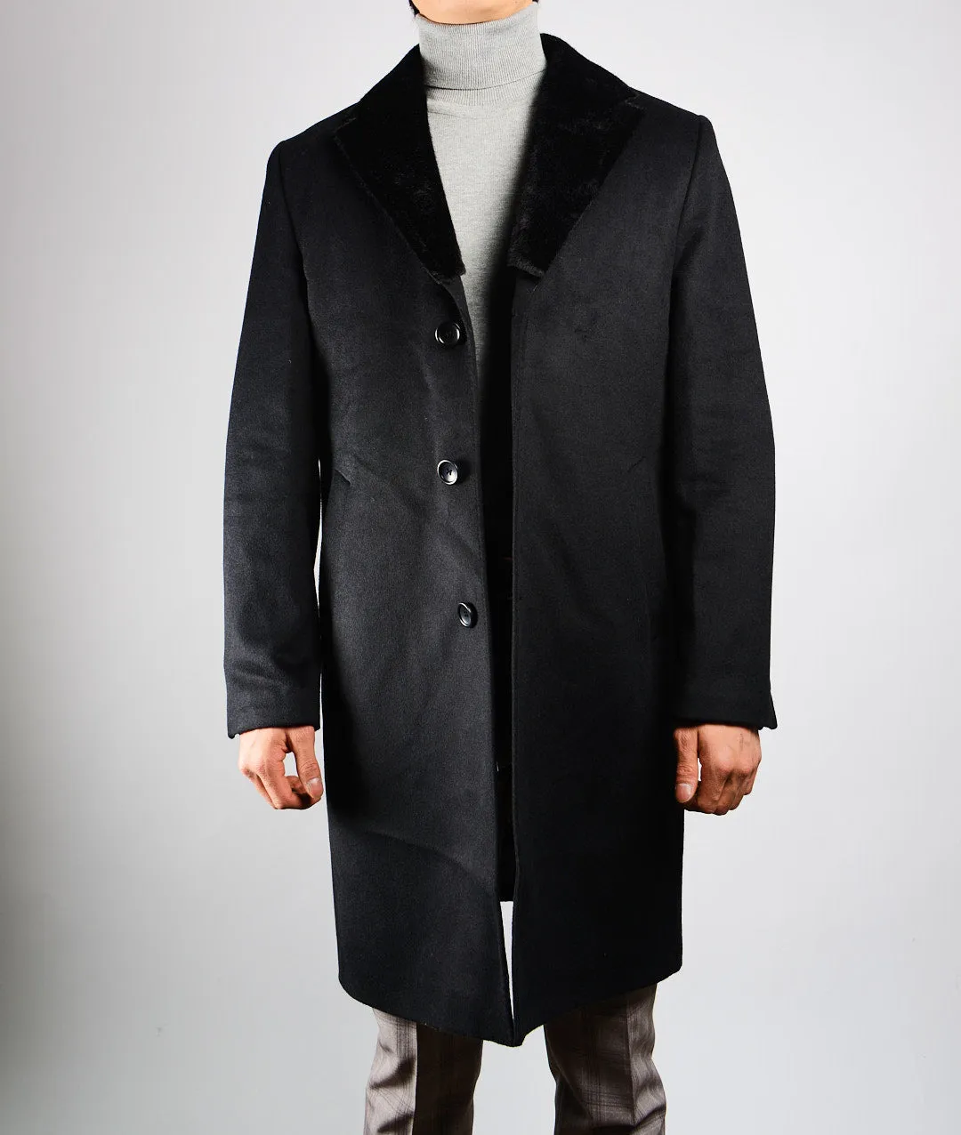 Preston Faux Fur Collar 3/4 Car Coat