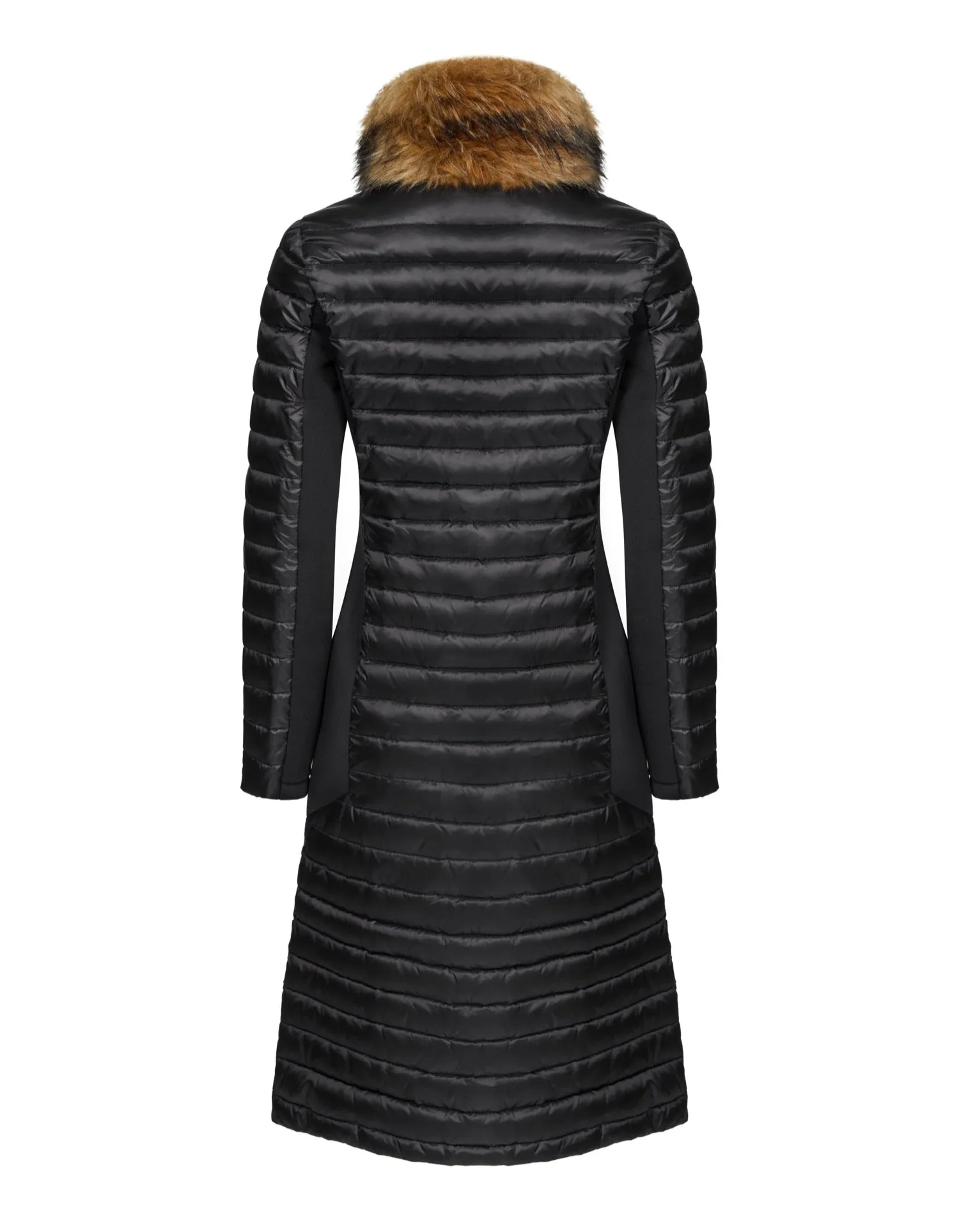 Puffer Coat Black - Luxe Faux Fur Collar - 50% OFF