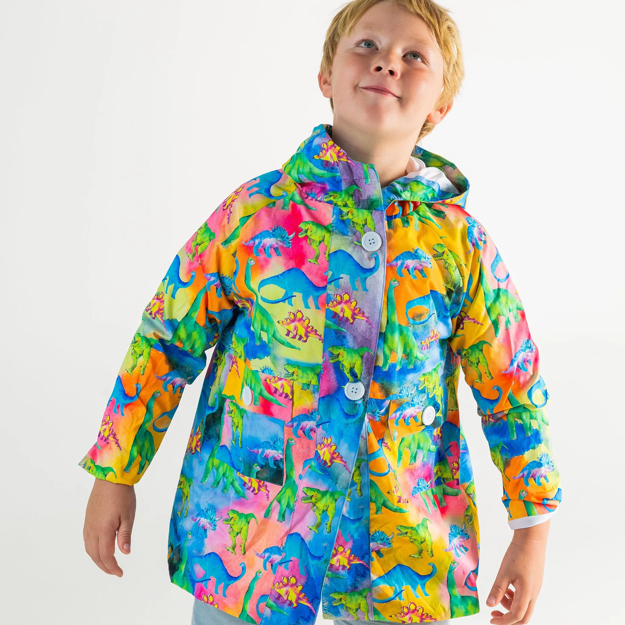 Rainbow-saurus Raincoat