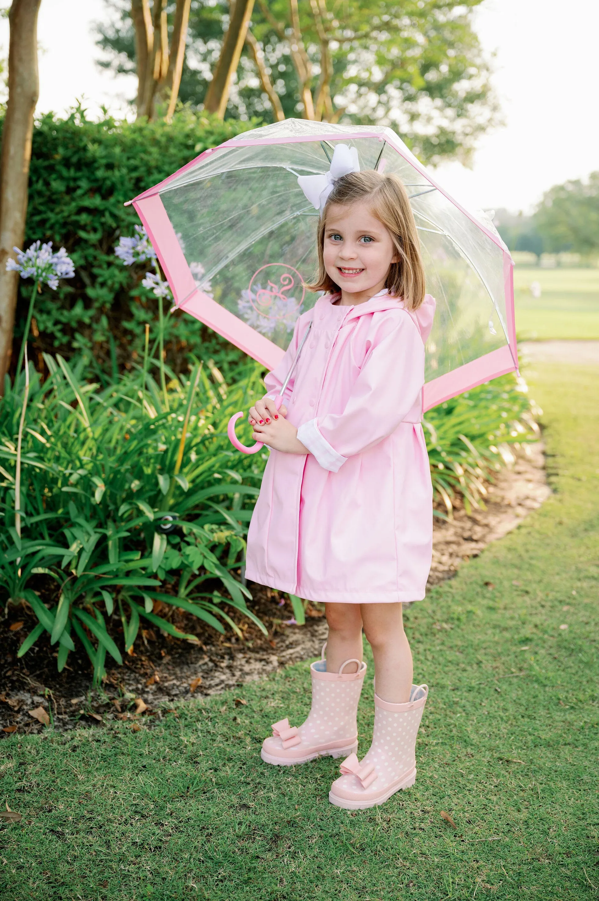 Rainy Day Raincoat - Wilmington Pink Windowpane