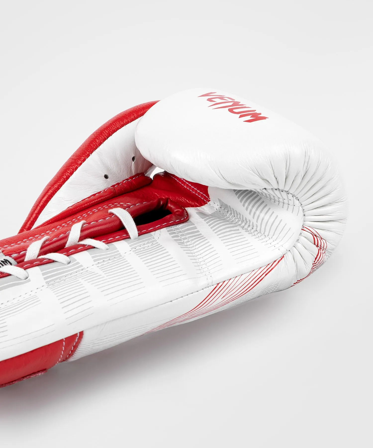 RWS x Venum Official Boxing Gloves with Laces - White