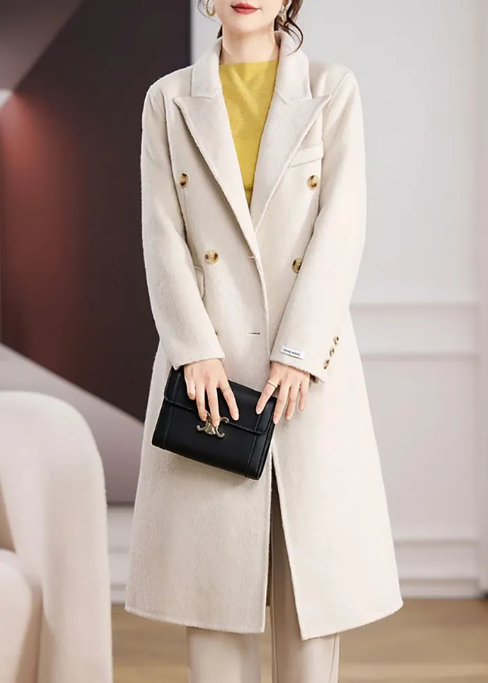 Slim Fit Double Face Wool Blend Coat