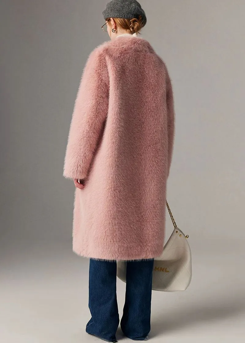 Thicken long Faux Mink fur coat