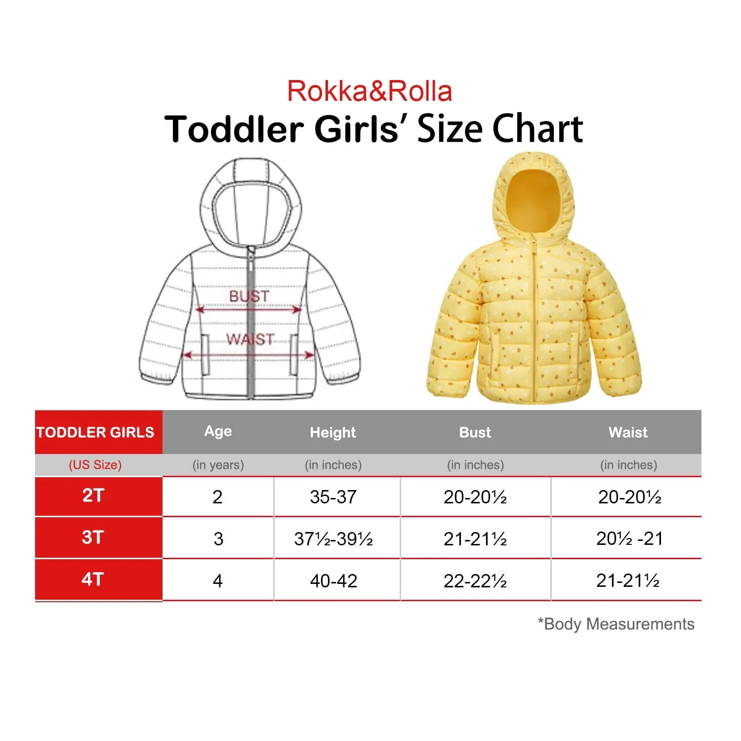 Toddler Girls' Lightweight Puffer Jacket