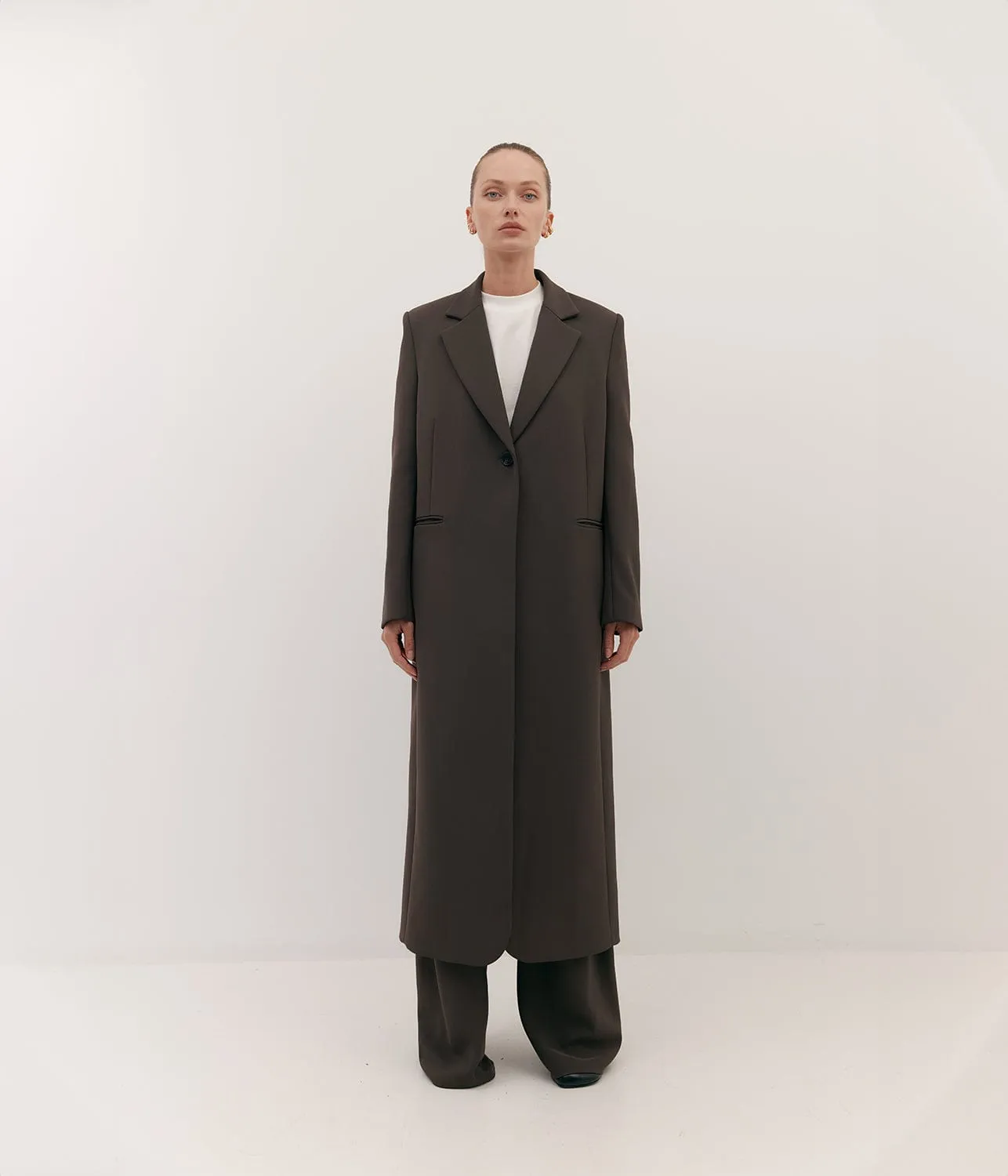 TUXEDO COAT- UMBER