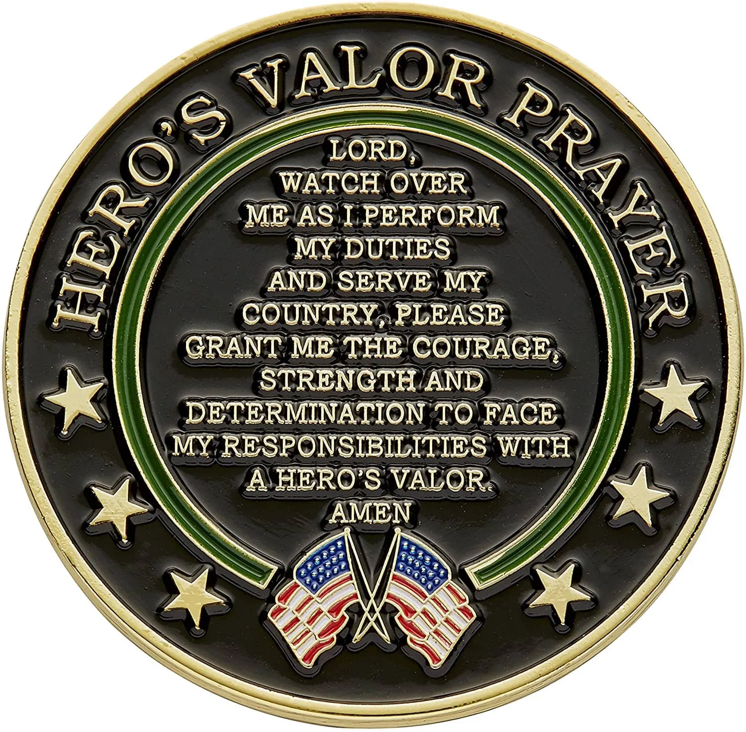 United States Army Challenge Coin with Hero's Valor Prayer 1-Pack (Single Coin)