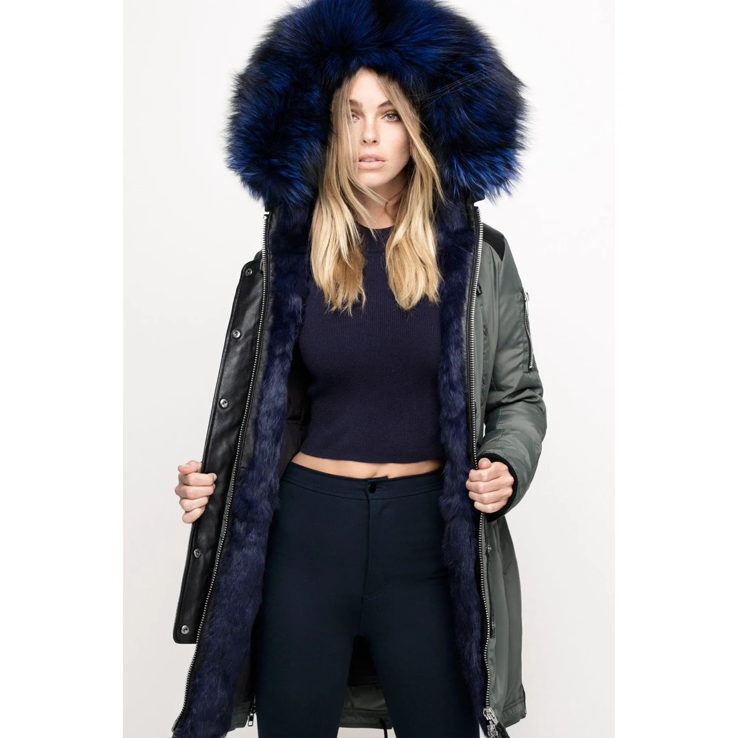 Women's Nicole Benisti Brera Coat - Military/Blue