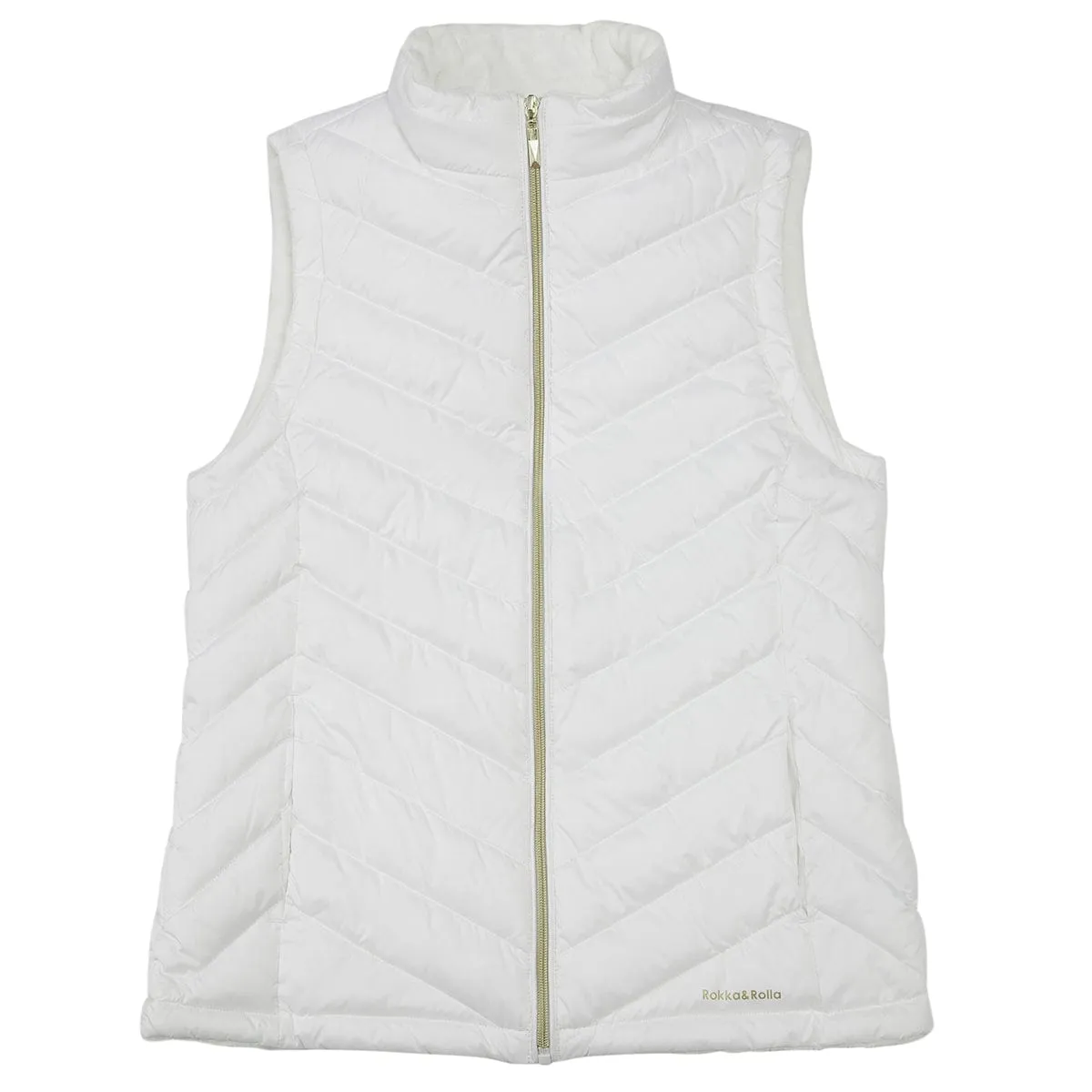 Women's Quilted Faux Fur Puffer Vest