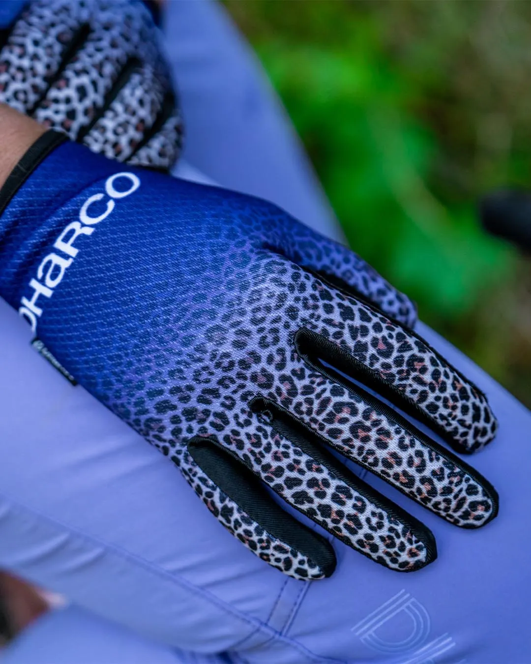 Womens Race Glove | Purple Leopard