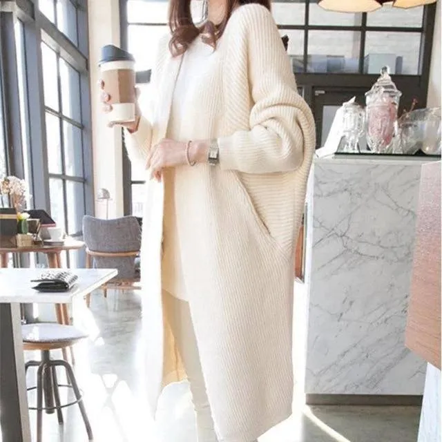 Women's Sweaters Casual Loose Cardigans Single Breasted Puff Hooded Coat