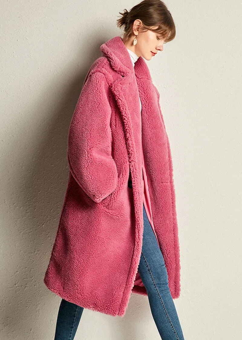 Wool Blend One Button Coat