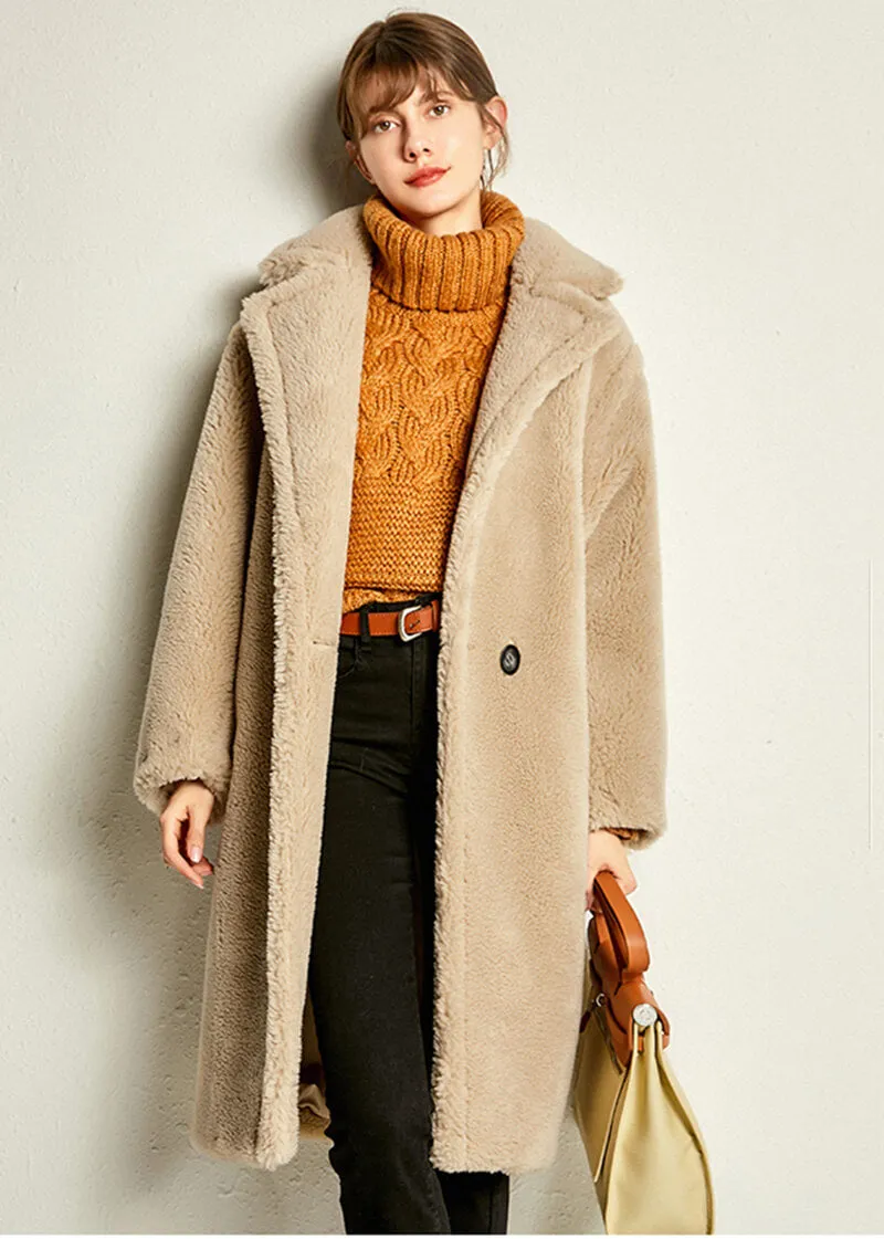 Wool Blend One Button Coat