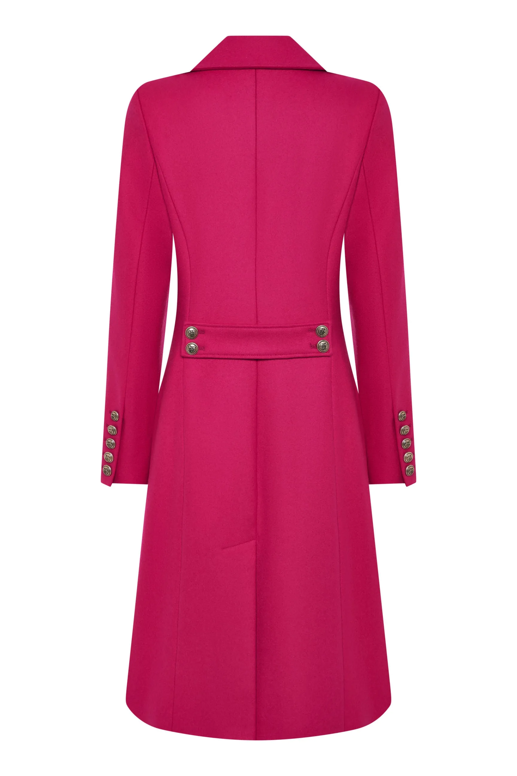 York - LIMITED EDITION Pink Wool Double Breasted Coat - 25% OFF