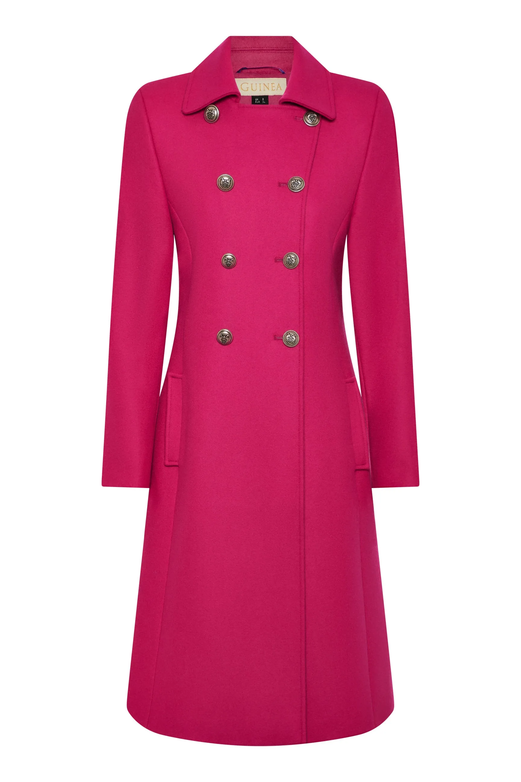 York - LIMITED EDITION Pink Wool Double Breasted Coat - 25% OFF